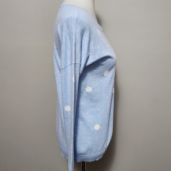 Project J ChambrayPolka Dot Sweater Size Small - Picture 4 of 8